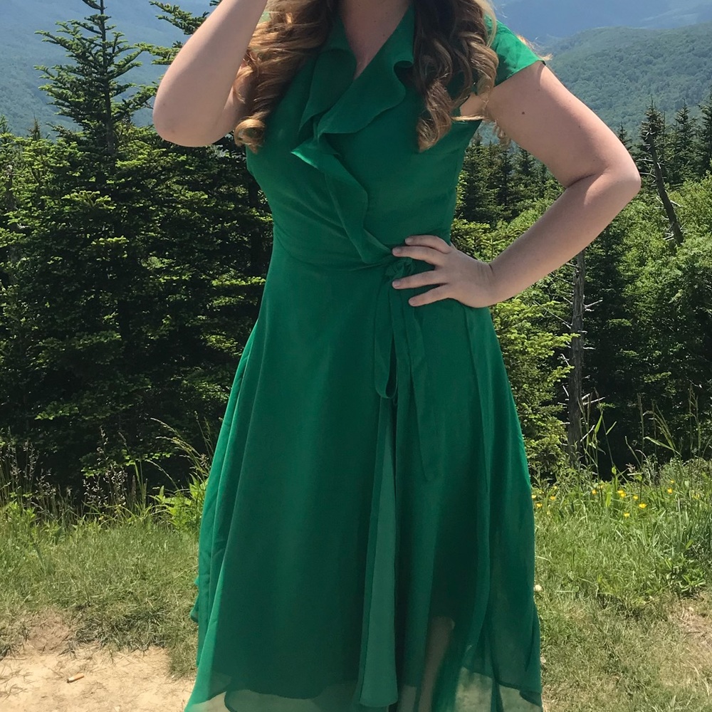 Green wrap dress by A.B.S collection